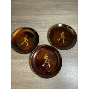 vintage mid-century Bovano enamel on copper Johnnie Walker coasters (3)